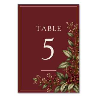 The Wine Garden Table Number