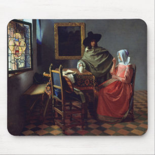 The Wine Glass, Jan Vermeer Mouse Pad