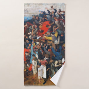 The Wine of Saint Martin's Day, Pieter Bruegel Bath Towel