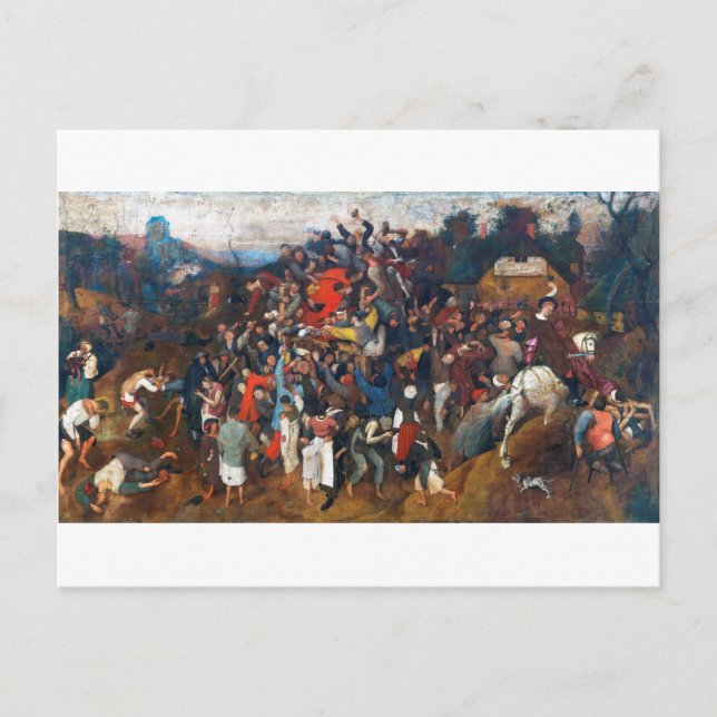 The Wine of Saint Martin's Day, Pieter Bruegel Postcard (Front)