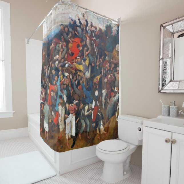 The Wine of Saint Martin's Day, Pieter Bruegel Shower Curtain (In Situ)