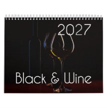 The Wine Wall Calendar 2027 - Black & Wine 