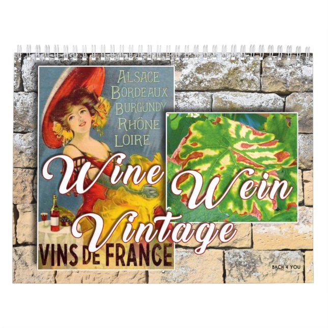 The Wine Wall Calendar - Wine Wein Vintage (Cover)