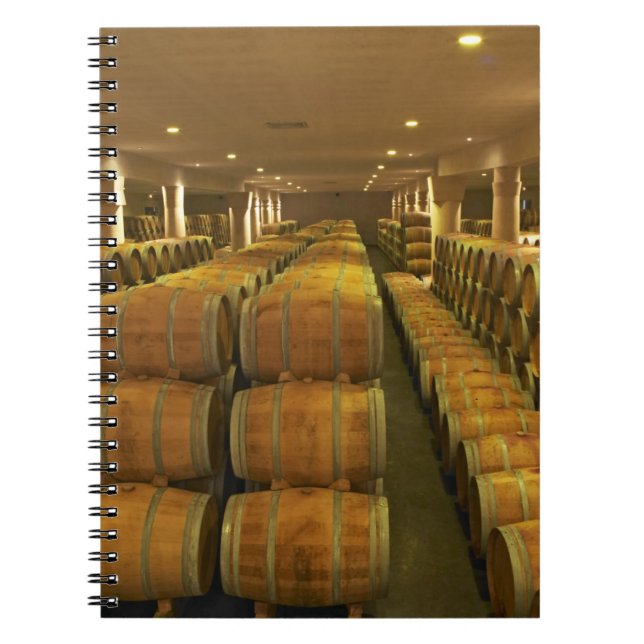 The winery, barrel aging cellar - Chateau Baron Spiral Notebook (Front)