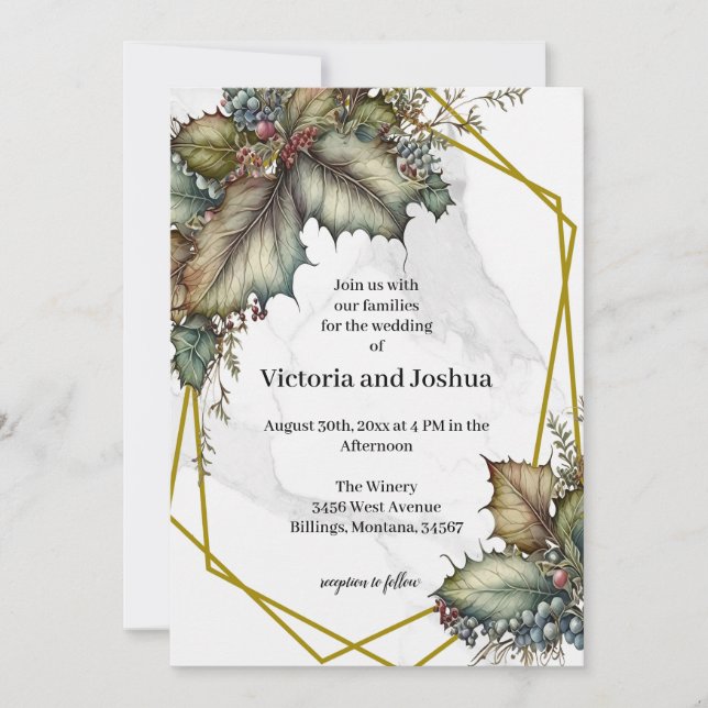 The Winery Wedding Invitation (Front)