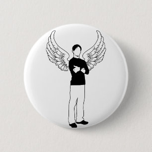 The Winged Borrower 6 Cm Round Badge