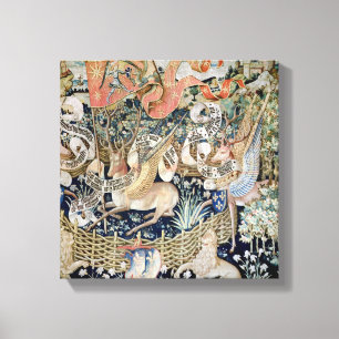 The Winged Deer (tapestry) Canvas Print
