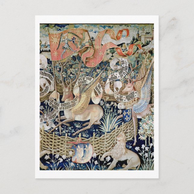 The Winged Deer (tapestry) Postcard (Front)