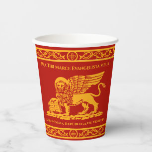 The Winged Lion of Saint Mark Paper Cups