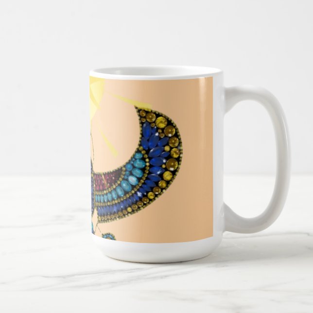 The Winged Scarab of Ancient Egypt Coffee Mug (Right)