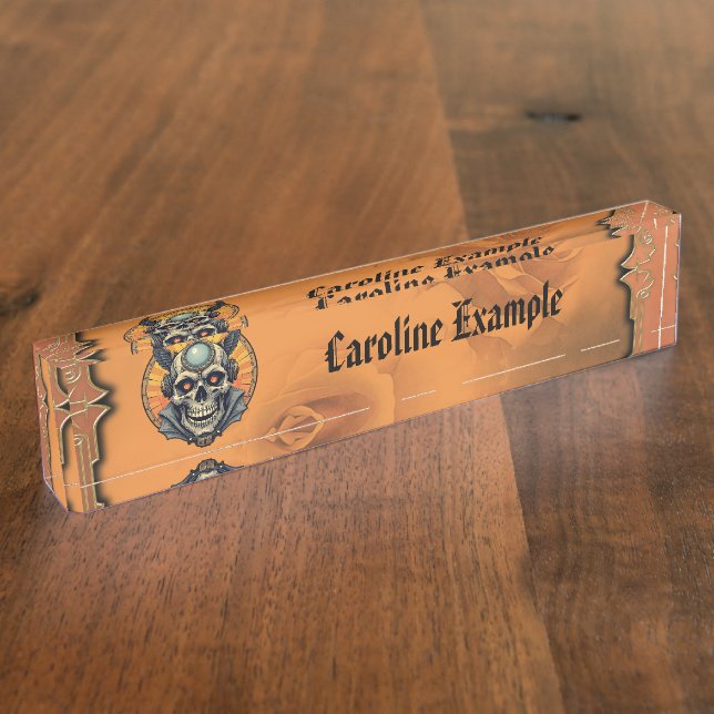 The winged skull. nameplate (Side)