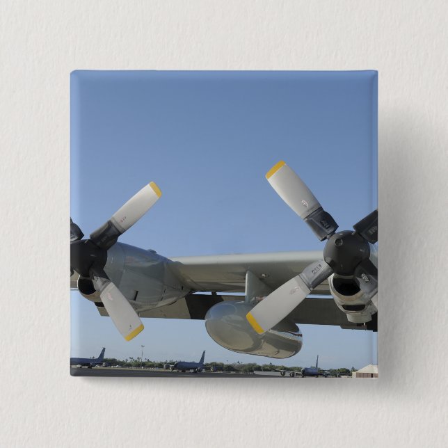 The wings of an LC-130 Hercules 15 Cm Square Badge (Front)