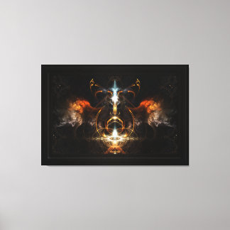 The Wings Of Fire Fractal Art by Xzendor7 Canvas Print