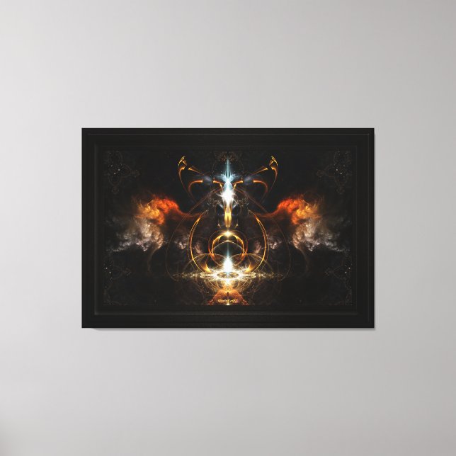 The Wings Of Fire Fractal Art by Xzendor7 Canvas Print (Front)
