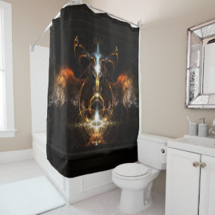 The Wings Of Fire Fractal Art by Xzendor7 Shower Curtain