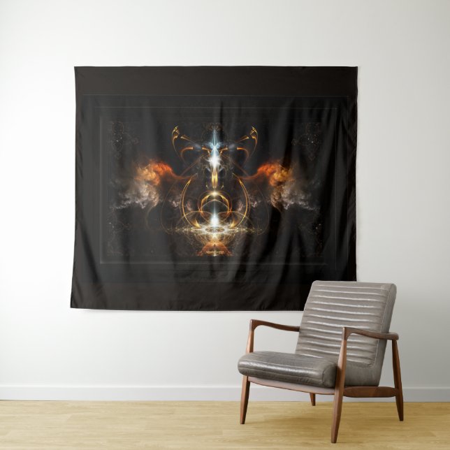 The Wings Of Fire Fractal Art by Xzendor7 Tapestry (In Situ (Horizontal))