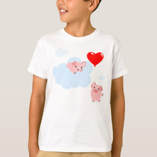 The Wings of Love (Cartoon Pigs) Children T-Shirt