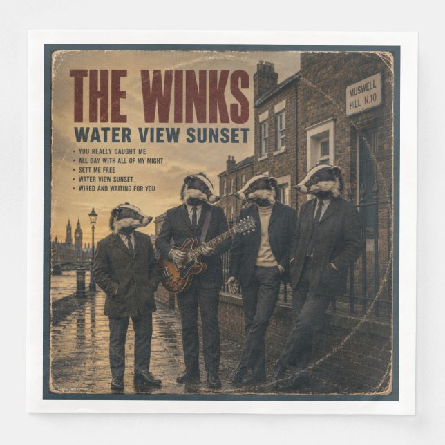 The Winks Album: a parody Napkin (Front)