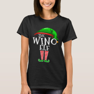 The Wino Elf Family Matching Group Christmas Drunk T-Shirt