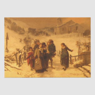 The Winter Avalanche (by Gerolamo Induno) Tissue Paper