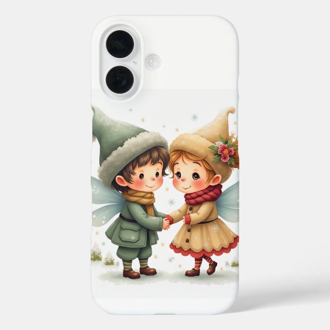 The winter fairy of a pair iPhone 16 Cases (Back)