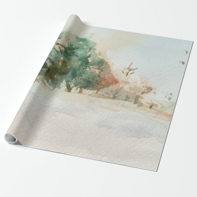 The winter forest wrapping paper (Unrolled)