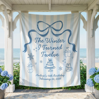 The Winter I turned 12 Birthday Banner Tapestry