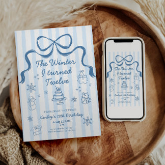 The Winter I turned 12 Birthday Invitation