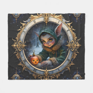The Winter Keykeeper & The Reluctant Ornament.  Fleece Blanket