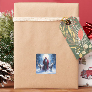 The Winter King Arrives. Square Sticker