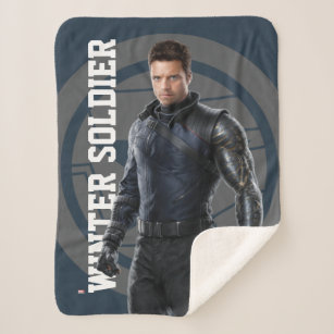 The Winter Soldier Character Art Sherpa Blanket
