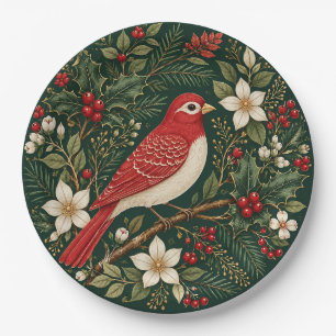 The Winter Songbird’s Solace Paper Plate