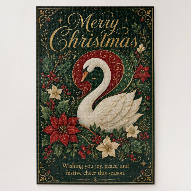 The Winter Swan’s Serenade Jigsaw Puzzle (Vertical)