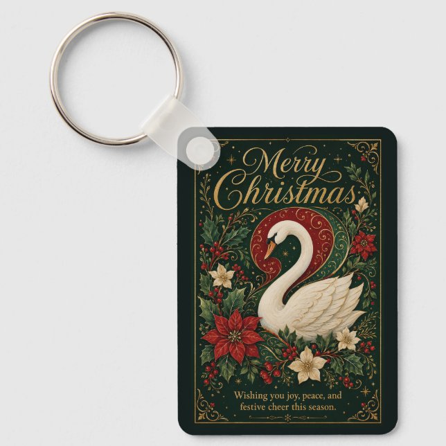 The Winter Swan’s Serenade Key Ring (Front)