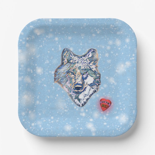 The Winter Wolf    Paper Plates (Front)