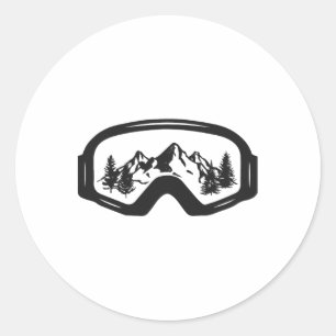 The Wintersport Store Uni-kids Boys Skiing Goggles Classic Round Sticker