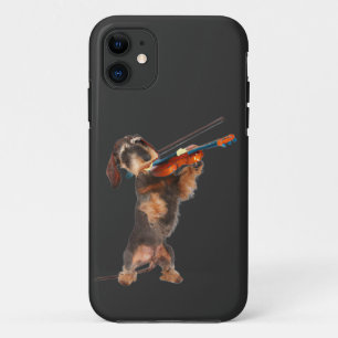 The Wirehair Dachshund Playing A Violin Case-Mate iPhone Case