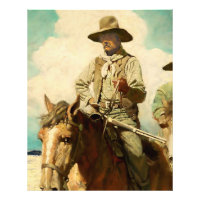 The Wiry Marshall Western Art by NC Wyeth