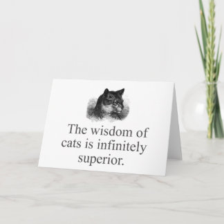 The Wisdom Of Cats Card