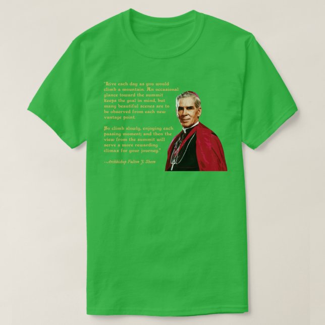 The Wisdom of Fulton Sheen T-Shirt (Design Front)