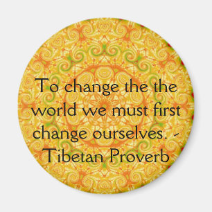 The wisdom of Tibet PROVERB Magnet