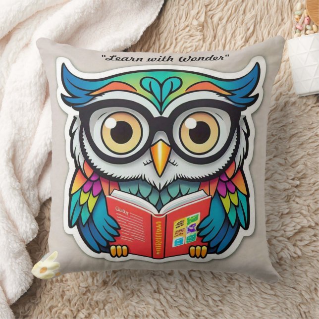 "The Wise Bookworm" Cushion (Blanket)