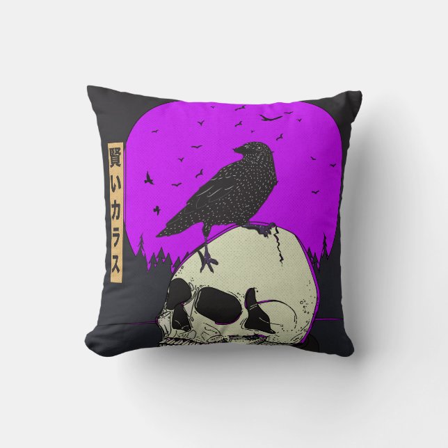 The Wise Crow Cushion (Front)