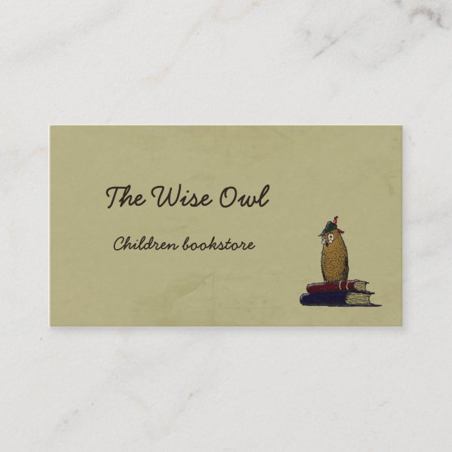 The Wise Owl Business Card (Front)