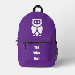 The Wise Owl Printed Backpack