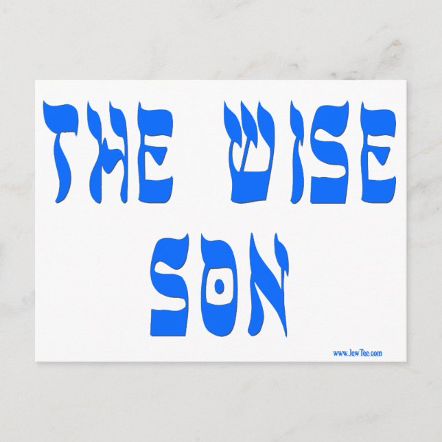 THE WISE SON T GIFTS POSTCARD (Front)