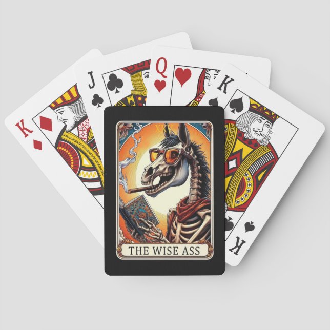 The Wise @ss Skeleton Tarot Poker Cards (Back)