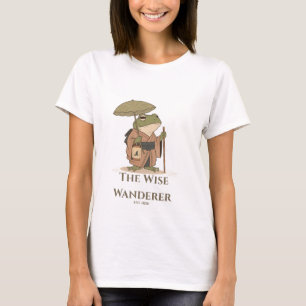 The Wise Wanderer Frog with Lantern Illustration T-Shirt