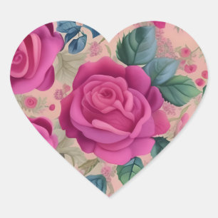 The Wisper Of Roses - Soft And Serene Heart Sticker