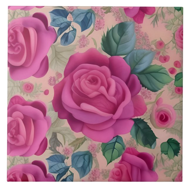 The Wisper Of Roses - Soft And Serene Tile (Front)